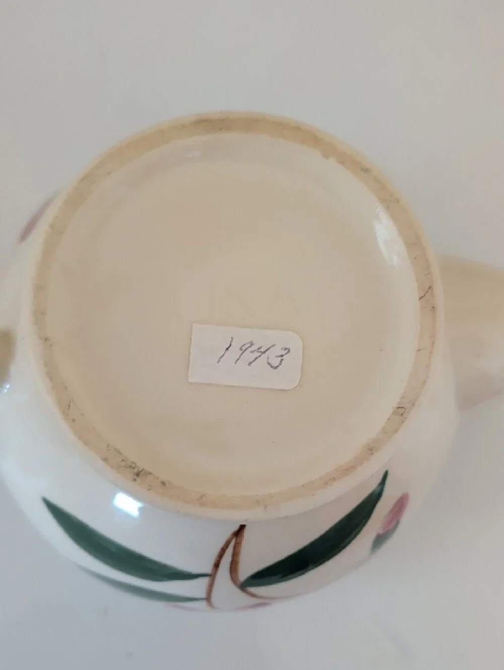 Vintage Shawnee USA Cream Teapot | Pink Floral Ceramic Tea Pot
